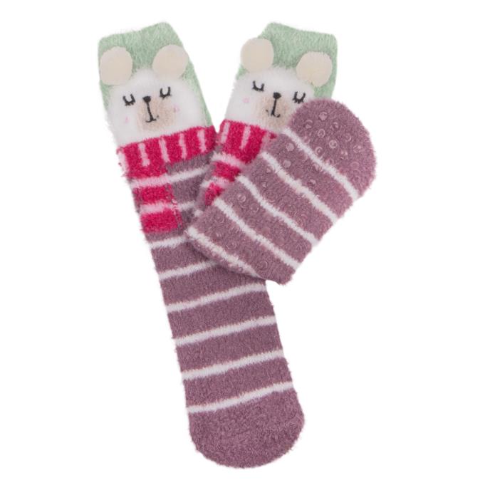 totes toasties Ladies Novelty Super Soft Slipper Socks Bear Extra Image 2
